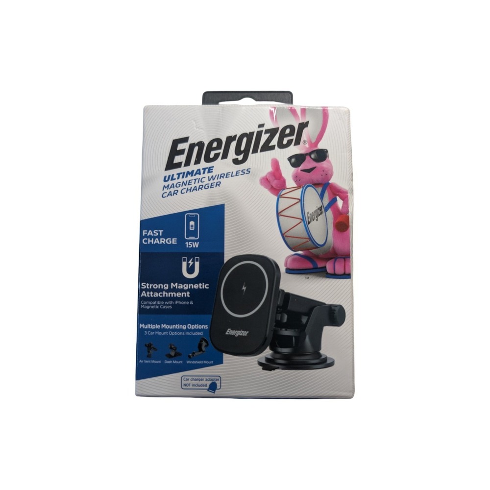 Nn9-O Energizer Ultimate Magnetic Wireless Car Charger 15W 3 Mounting Options